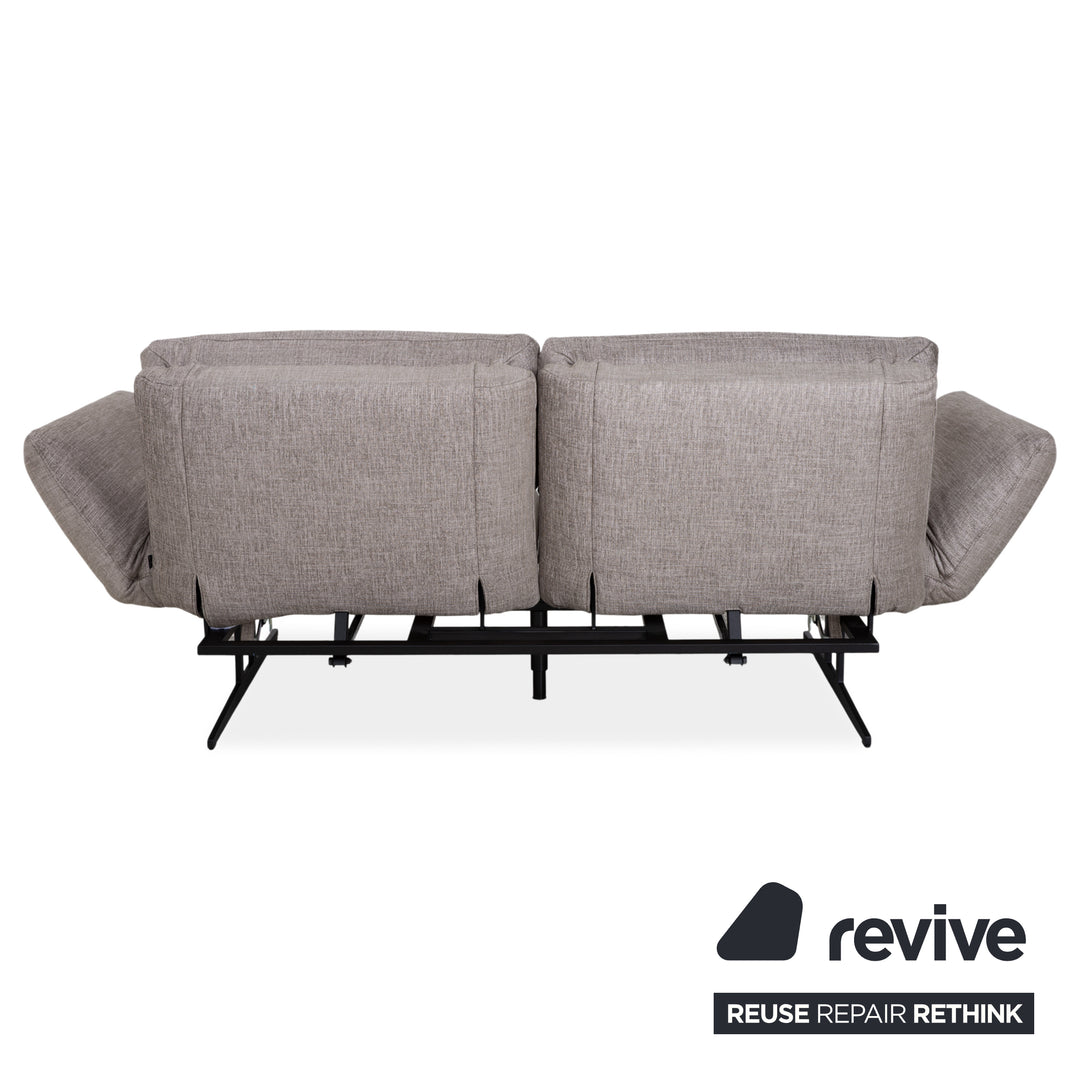 Signet Messina Stoff Zweisitzer Grau manuelle Funktion Sofa Couch Schlaffunktion