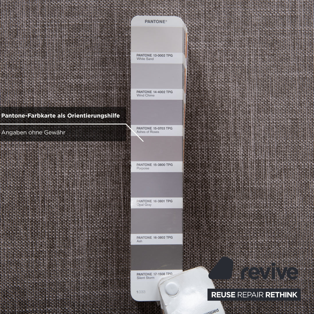 Signet Messina Stoff Zweisitzer Grau manuelle Funktion Sofa Couch Schlaffunktion