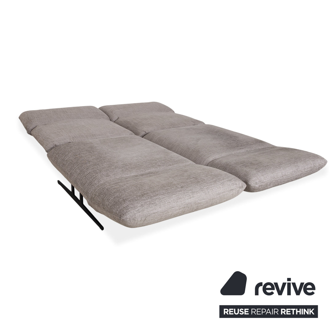 Signet Messina Stoff Zweisitzer Grau manuelle Funktion Sofa Couch Schlaffunktion