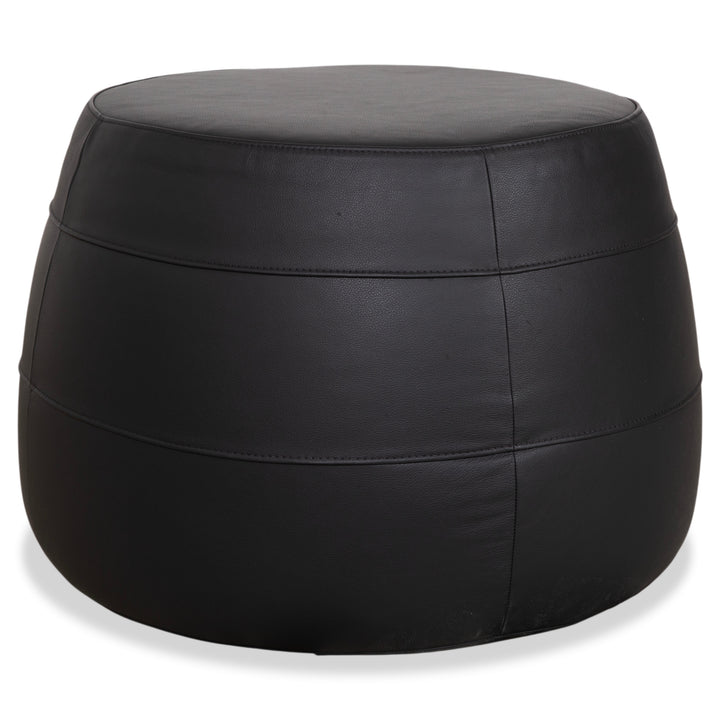 Signet Middle Bob Leder Hocker Braun Grau Pouff