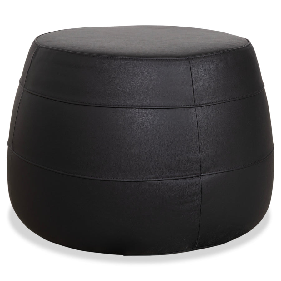 Signet Middle Bob Leder Hocker Braun Grau Pouff