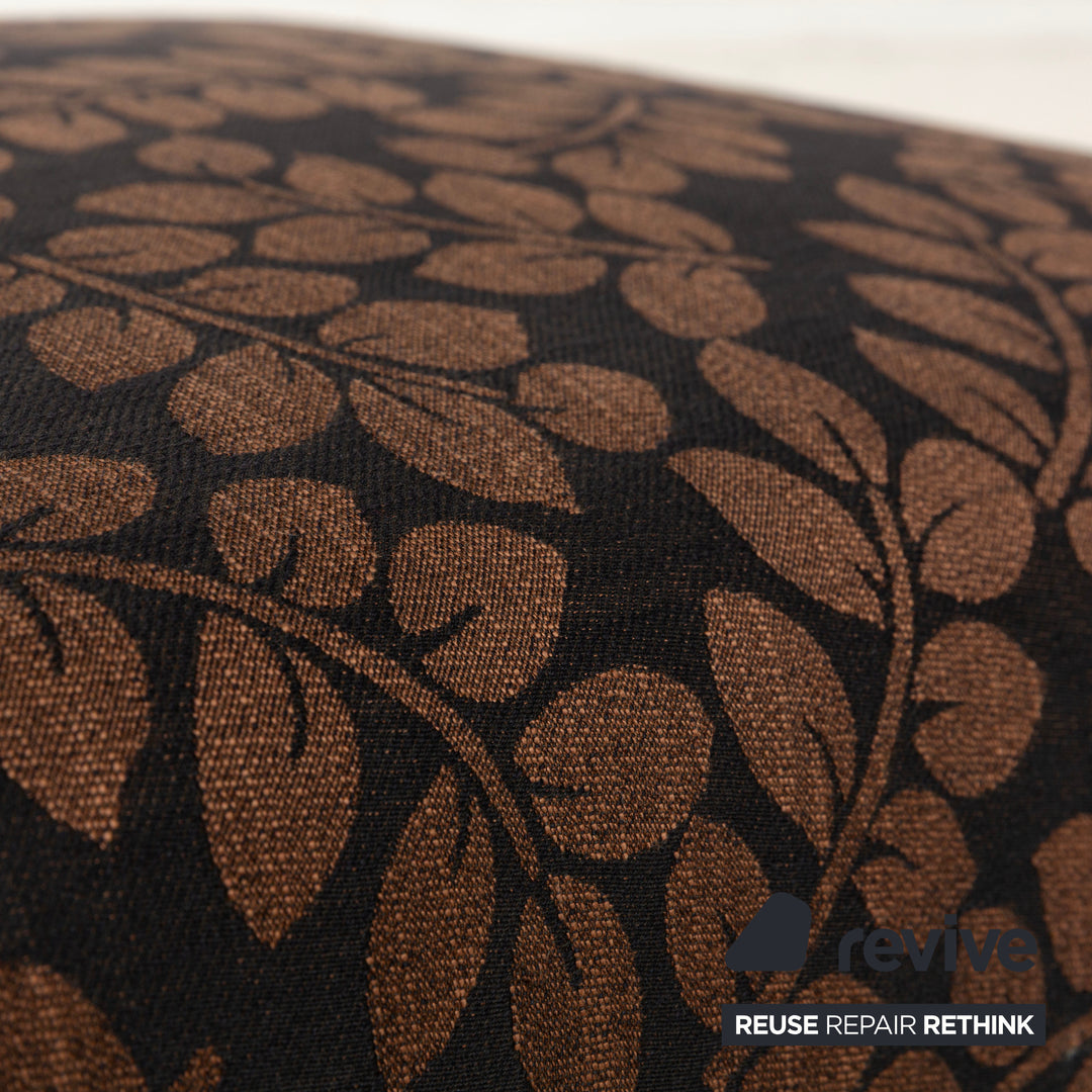 signet fabric stool brown black