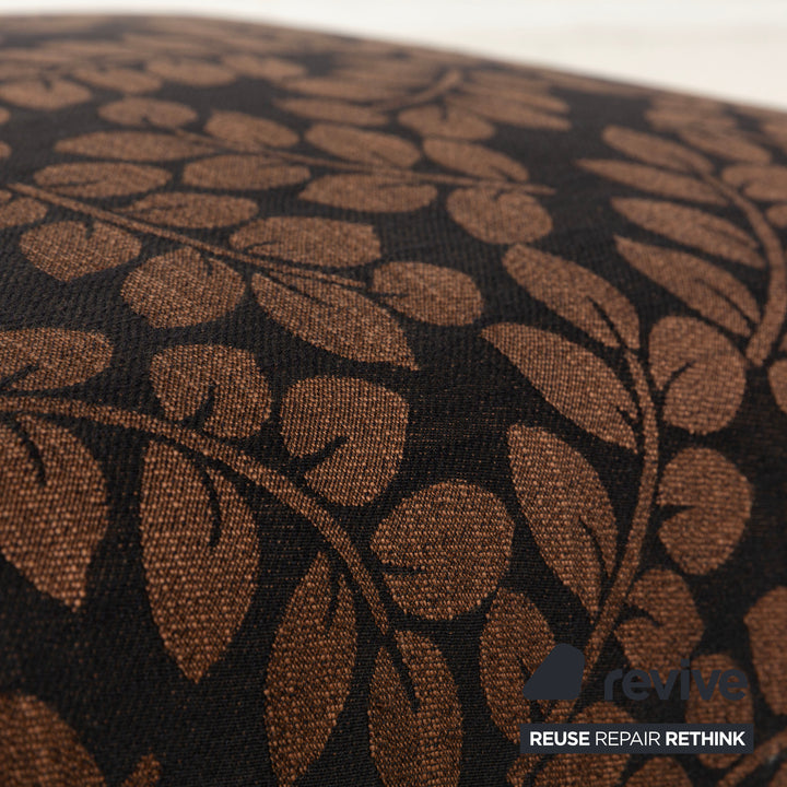 signet fabric stool brown black