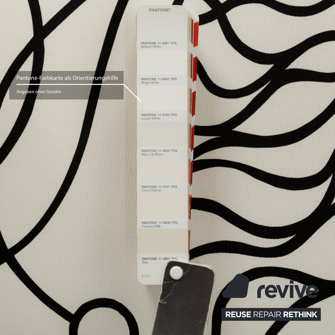 Signet fabric armchair white black pattern