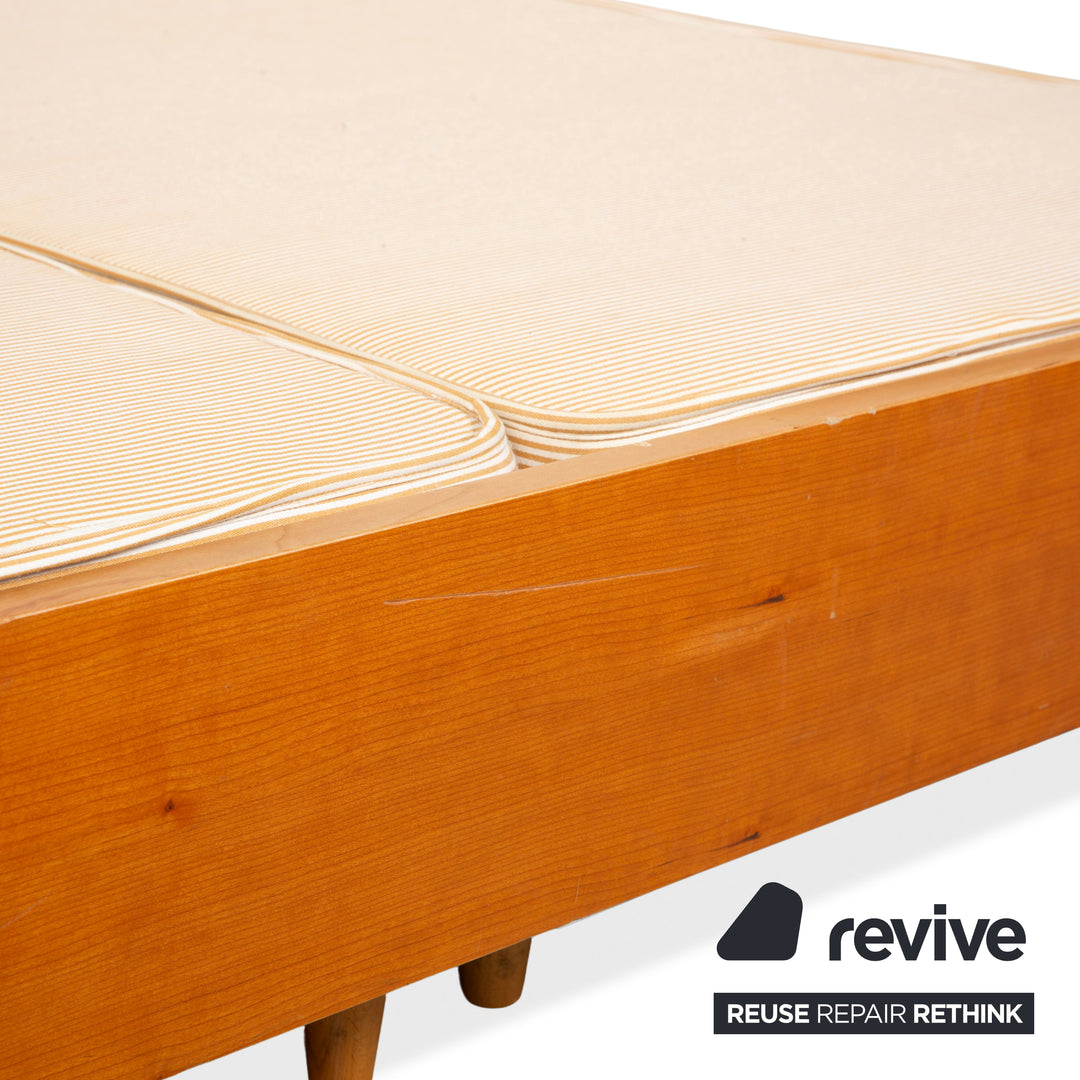 Lit à sommier Simmons 180x200cm Beige Gris Marron Tête de lit Cadre en bois