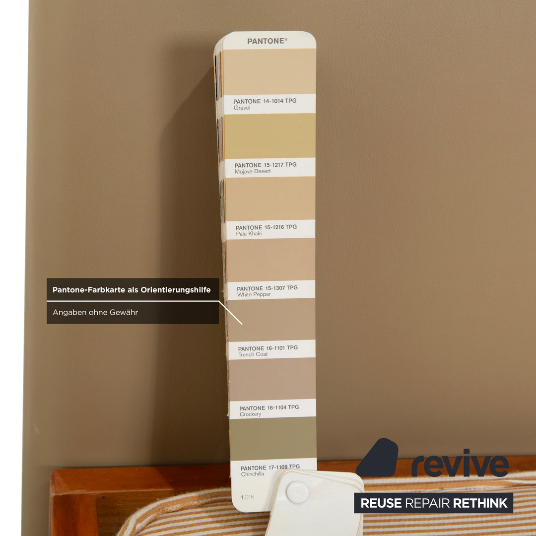 Lit à sommier Simmons 180x200cm Beige Gris Marron Tête de lit Cadre en bois