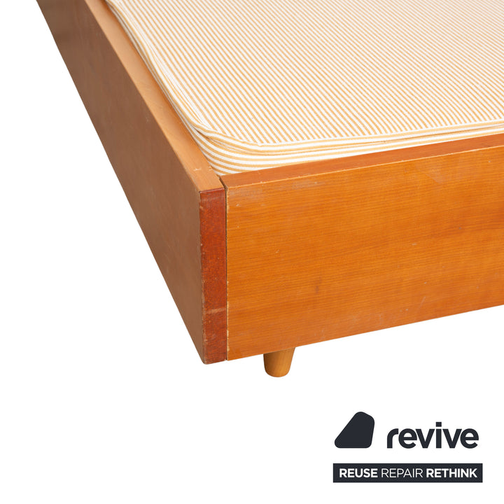 Lit à sommier Simmons 180x200cm Beige Gris Marron Tête de lit Cadre en bois