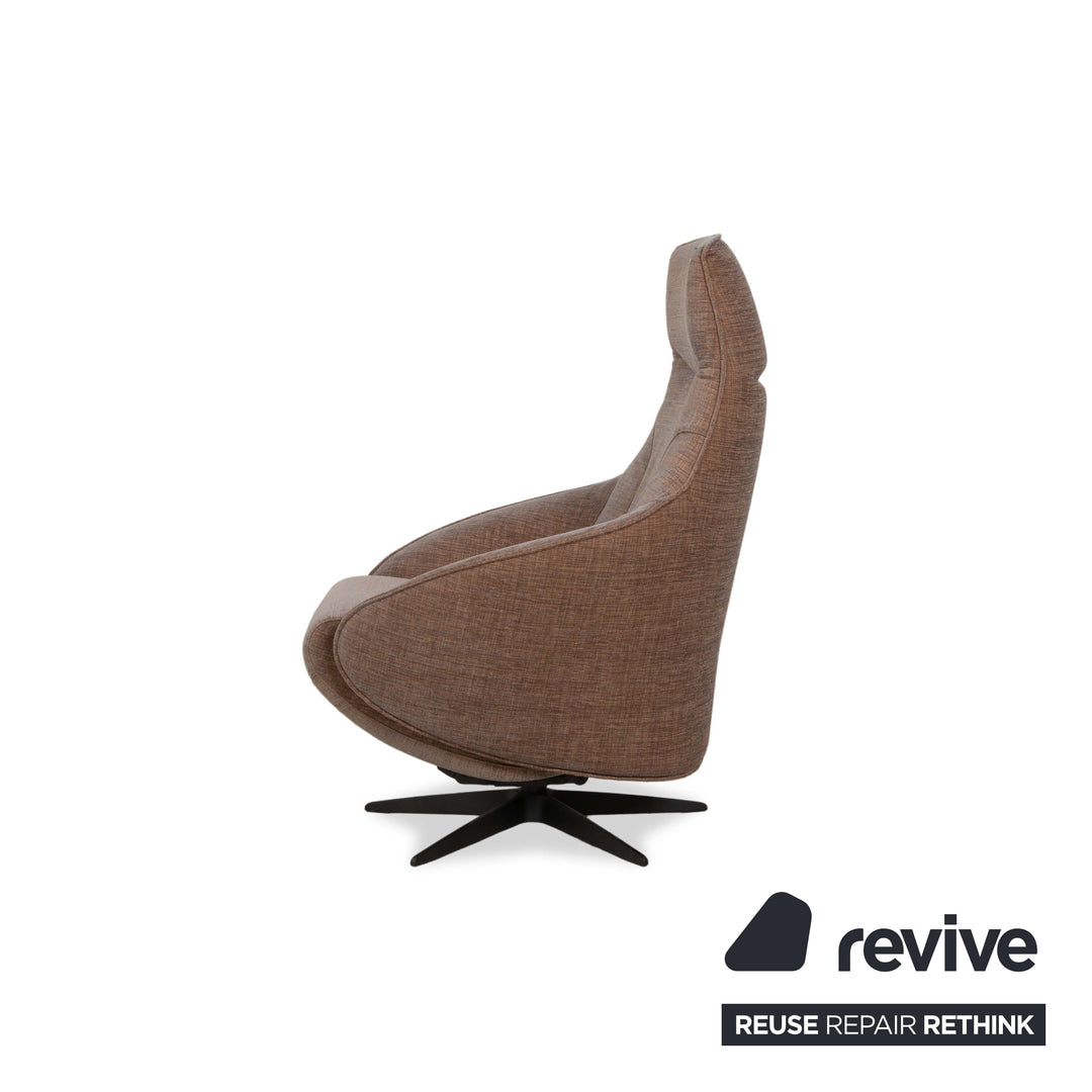 Sitting Vision MV 248 Fabric Armchair Beige Brown incl. Stool Rocking Function