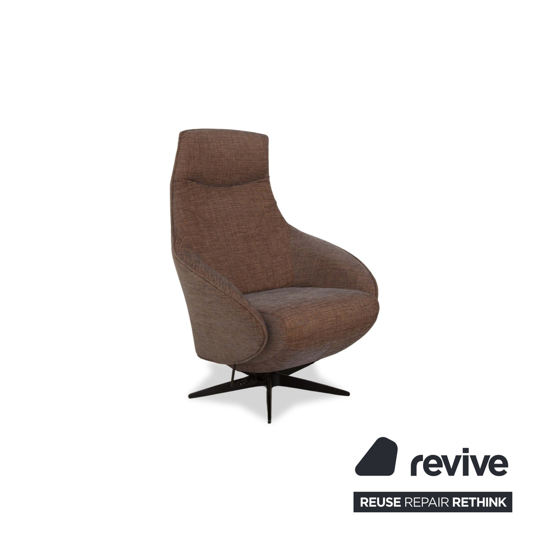 Sitting Vision MV 248 Fabric Armchair Beige Brown incl. Stool Rocking Function