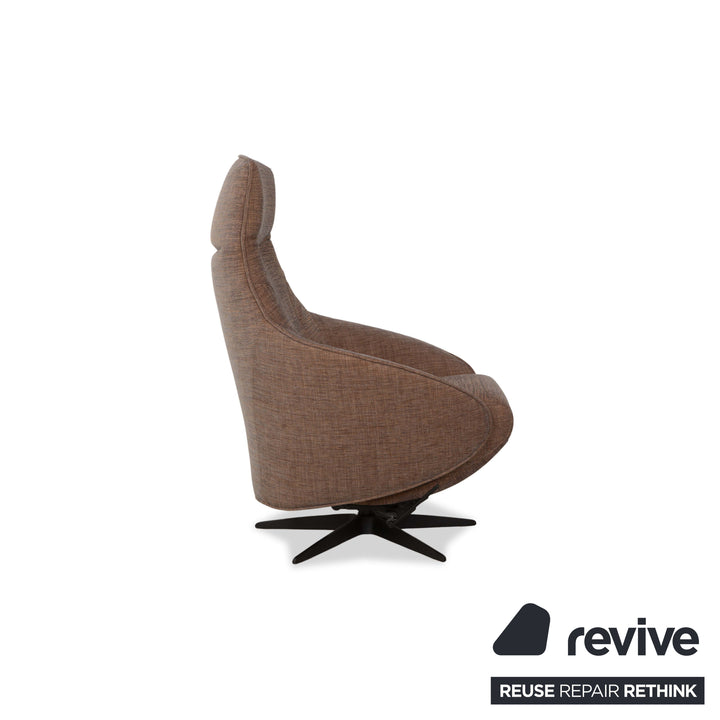 Sitting Vision MV 248 Fabric Armchair Beige Brown incl. Stool Rocking Function