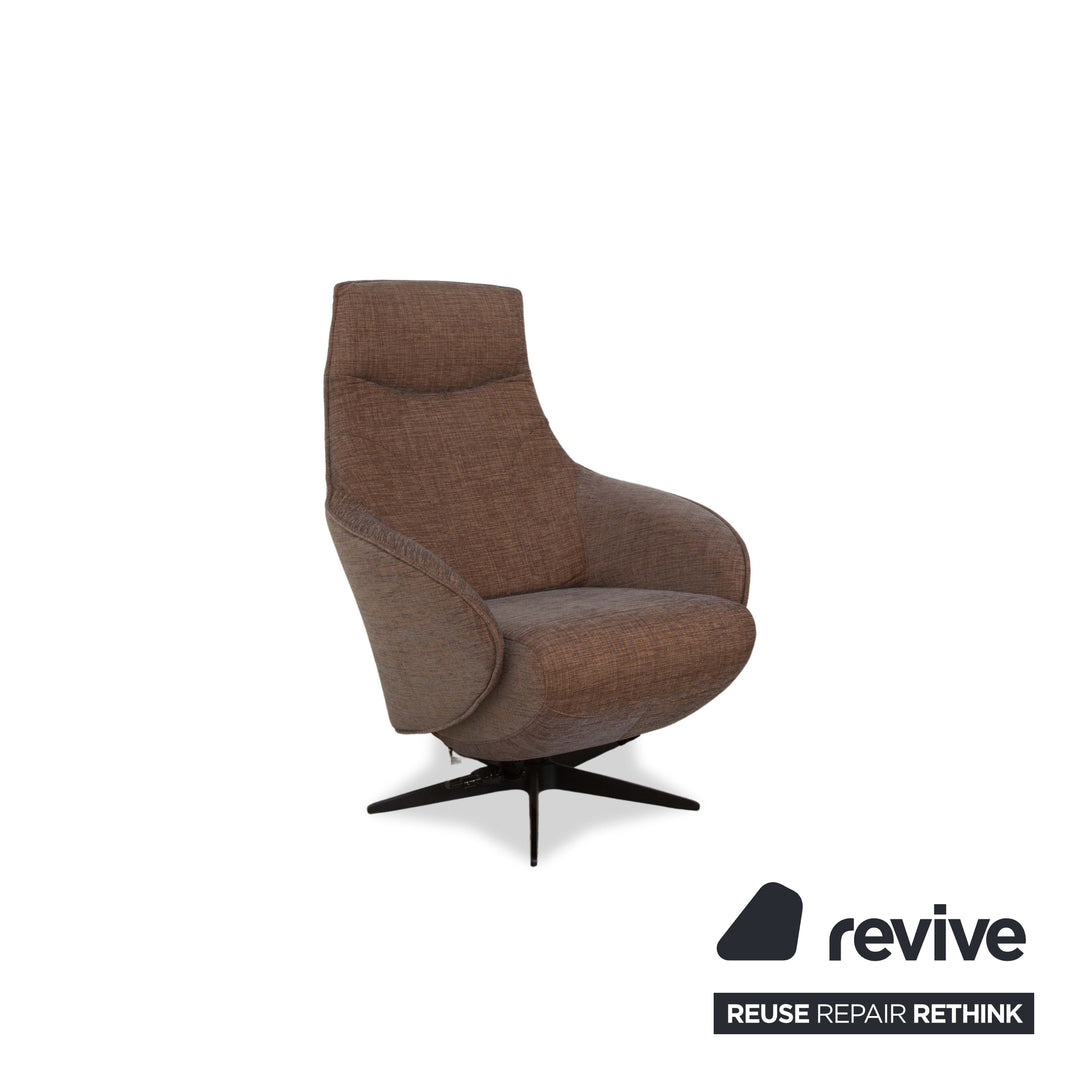 Sitting Vision MV 248 Fabric Armchair Beige Brown incl. Stool Rocking Function