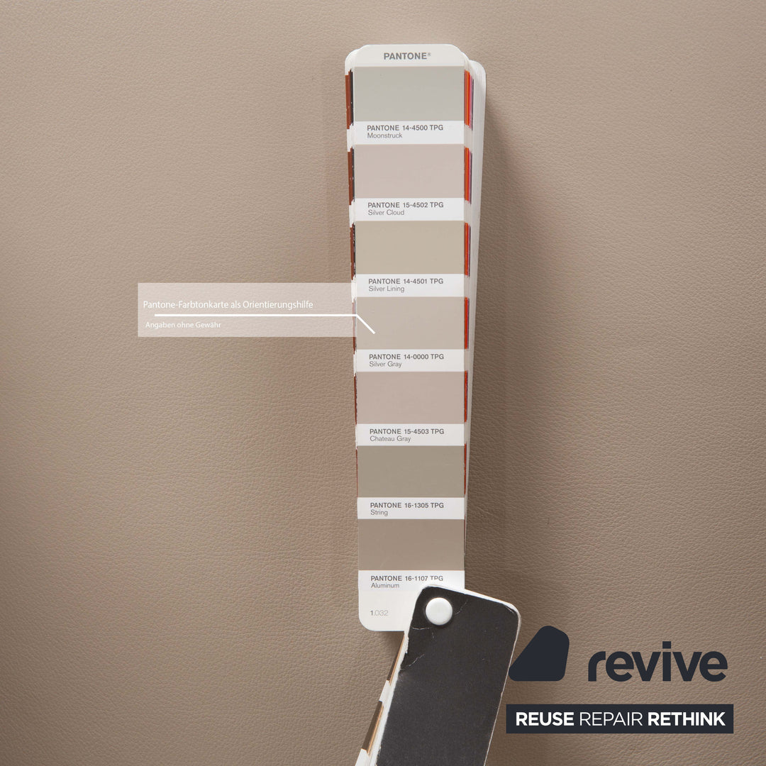 Sitting Vision TW 043 Leather Armchair Cream Taupe Manual Function Battery