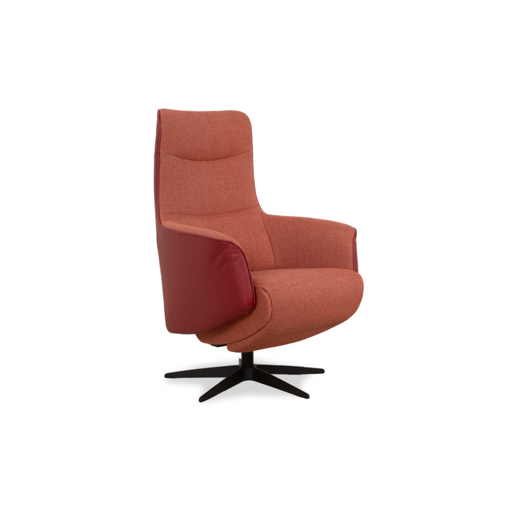 Sitting Vision TW 043 Stoff Relax-Sessel Leder Rot Orange elektr. Funktion Akku