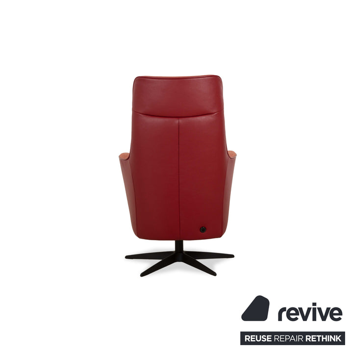 Sitting Vision TW 043 fauteuil relax en tissu cuir rouge orange électr. Fonction batterie