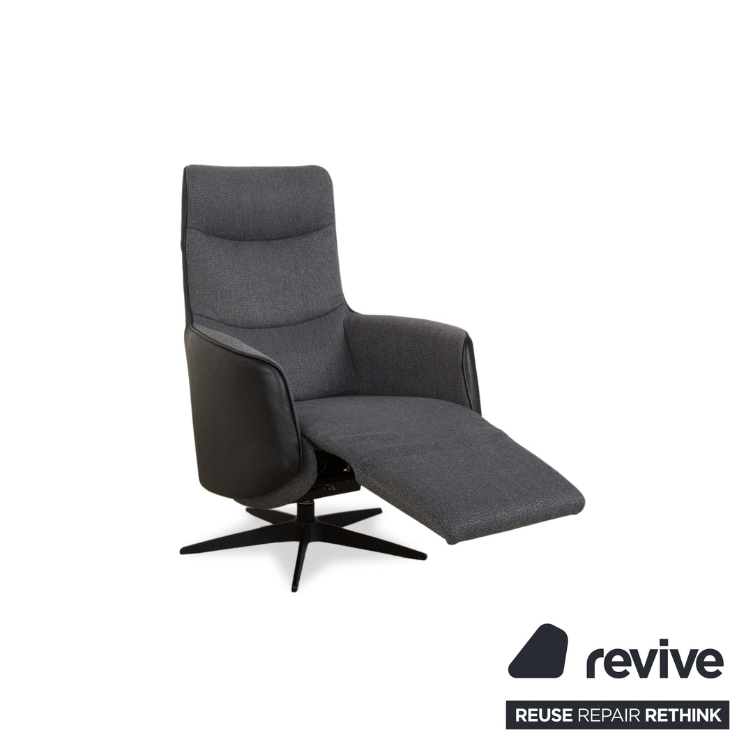 Sitting Vision TW 093 Stoff Relax-Sessel Leder Grau elektr. Funktion Akku