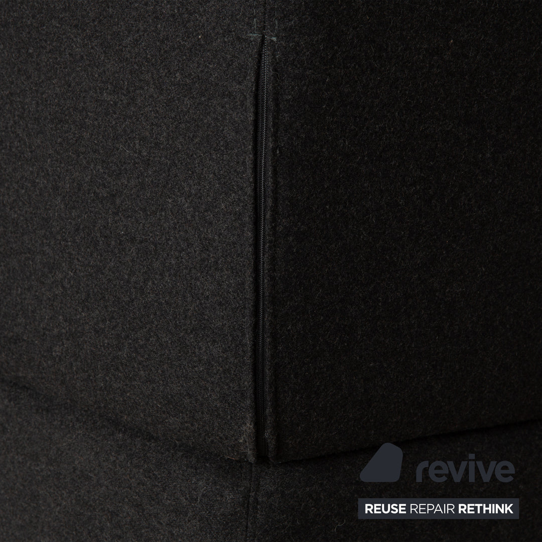 Fauteuil en tissu Softline BASKET gris foncé