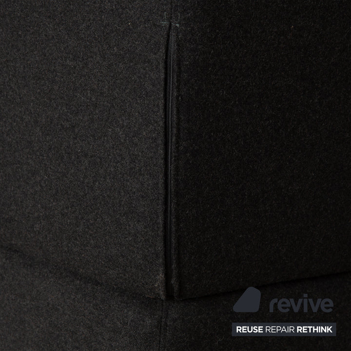 Fauteuil en tissu Softline BASKET gris foncé