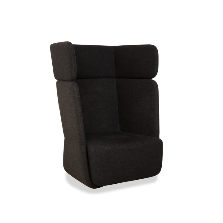 Fauteuil en tissu Softline BASKET gris foncé