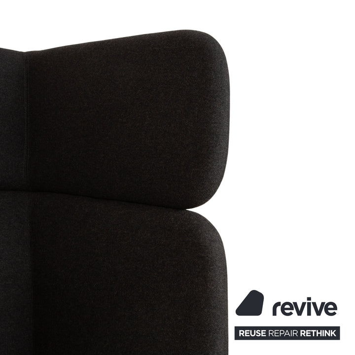 Fauteuil en tissu Softline BASKET gris foncé