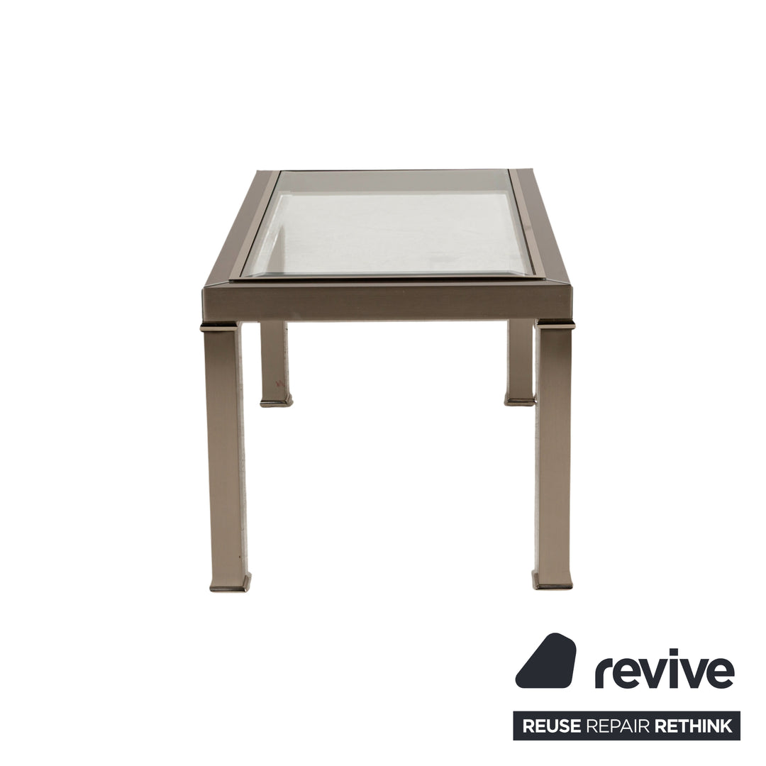Sovet Italia Nice Table basse en verre Tables gigognes argentées
