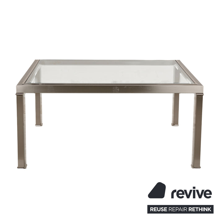 Sovet Italia Nice Table basse en verre Tables gigognes argentées