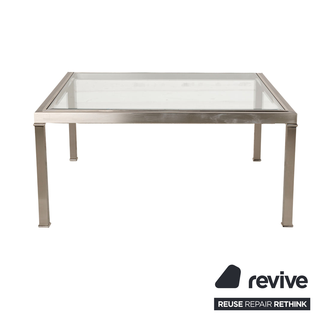 Sovet Italia Nice Table basse en verre Tables gigognes argentées