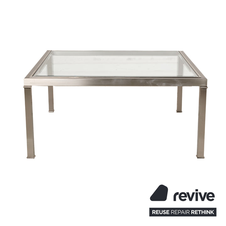 Sovet Italia Nice Table basse en verre Tables gigognes argentées