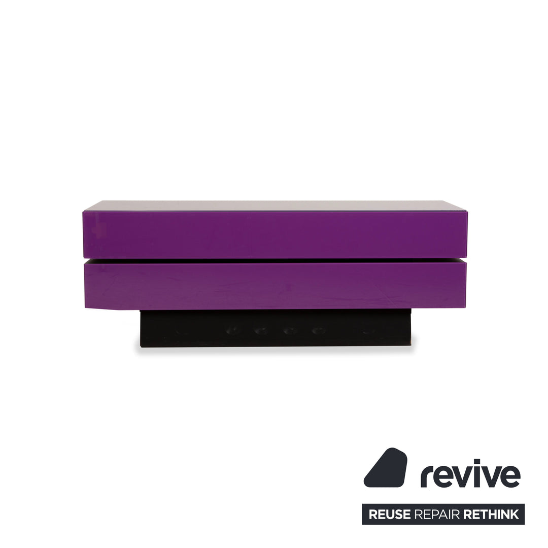 Spectral Brick BR ​​1502 Glass Sideboard Purple Canton HiFi Board Lowboard Mediaboard