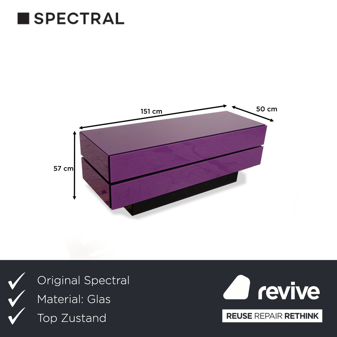 Spectral Brick BR 1502 Glas Sideboard Lila Canton HiFi Board Lowboard Mediaboard