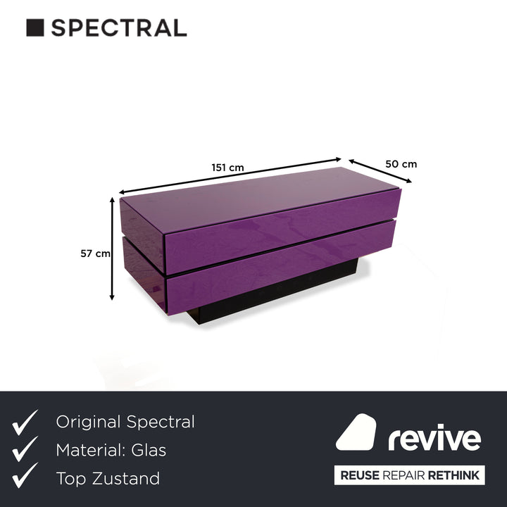 Spectral Brick BR 1502 Glas Sideboard Lila Canton HiFi Board Lowboard Mediaboard