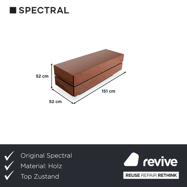 Spectral Brick BR 1502 Sideboard Holz Glas Braun Terracotta manuelle Funktion