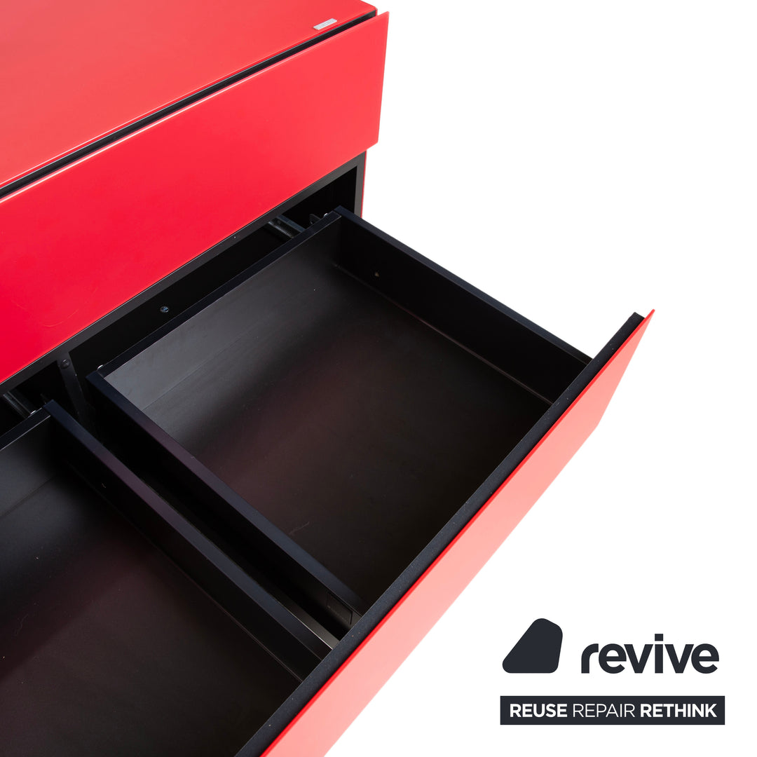 Spectral Brick BR1502 Sideboard Wood Glass Red Manual Function