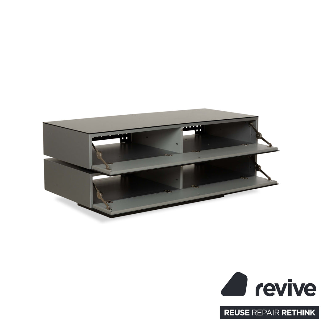 Buffet bas noir en verre Spectral Brick