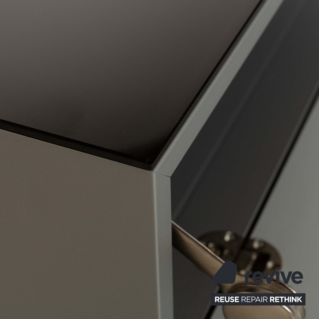 Spectral Brick Glass Sideboard Black Lowboard