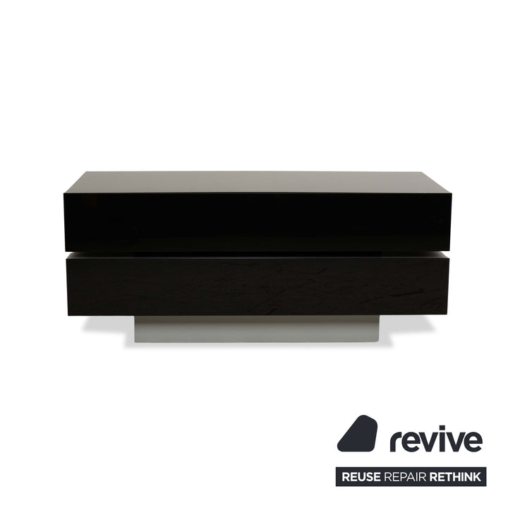 Spectral Brick Glass Sideboard Black Lowboard