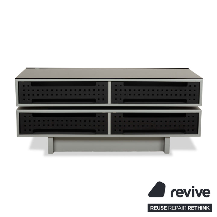 Buffet bas noir en verre Spectral Brick