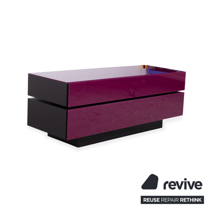 Spectral Brick Sideboard Glas Rot Schwarz Hochglanz manuelle Funktion