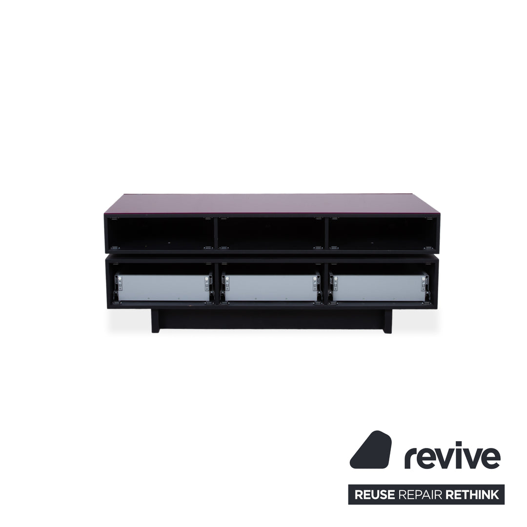 Spectral Brick Sideboard Glas Rot Schwarz Hochglanz manuelle Funktion