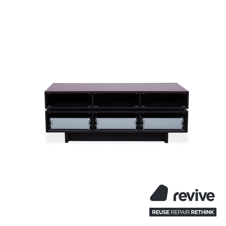 Spectral Brick Sideboard Glas Rot Schwarz Hochglanz manuelle Funktion