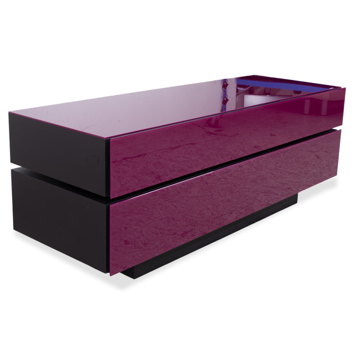 Spectral Brick Sideboard Glas Rot Schwarz Hochglanz manuelle Funktion