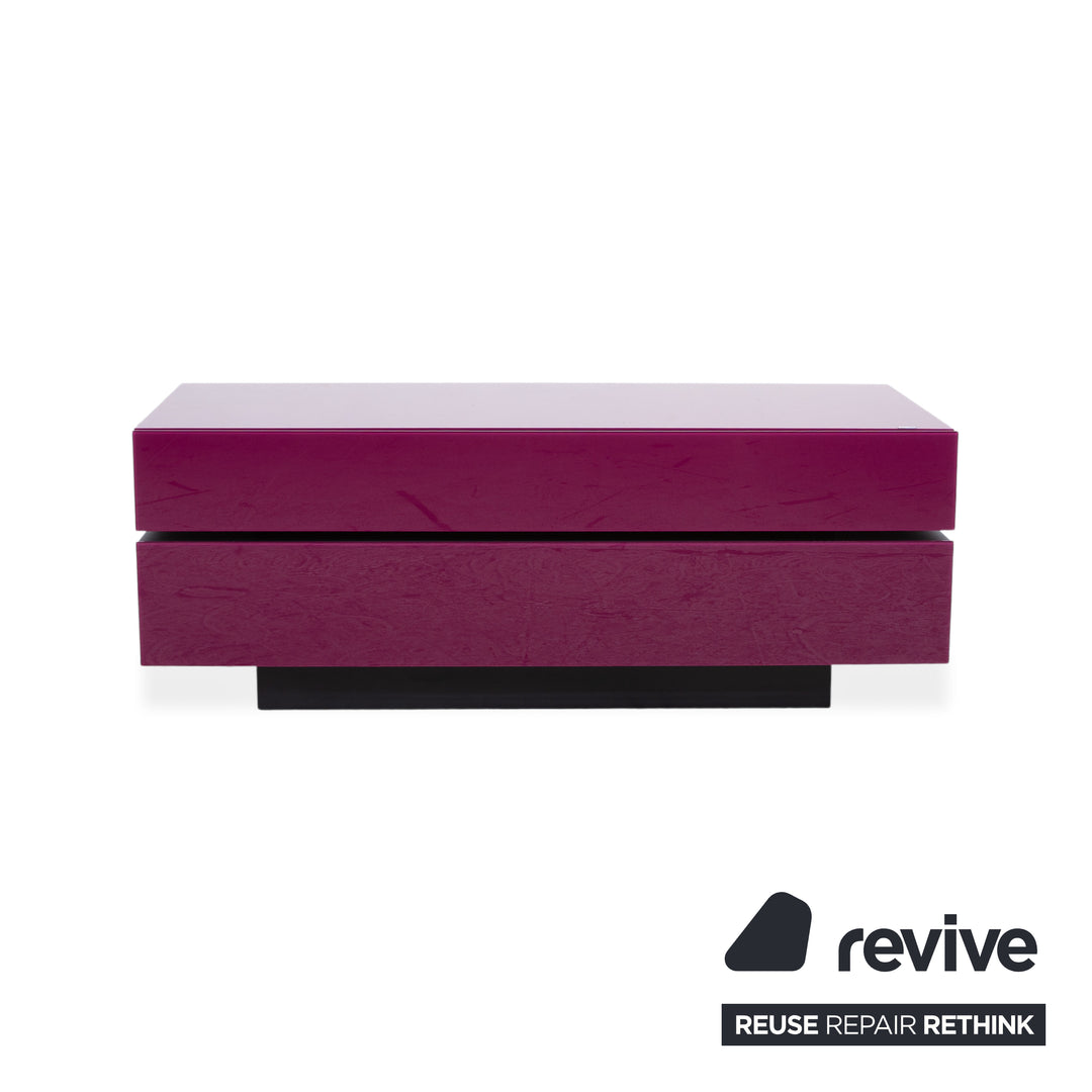 Spectral Brick Sideboard Glas Rot Schwarz Hochglanz manuelle Funktion