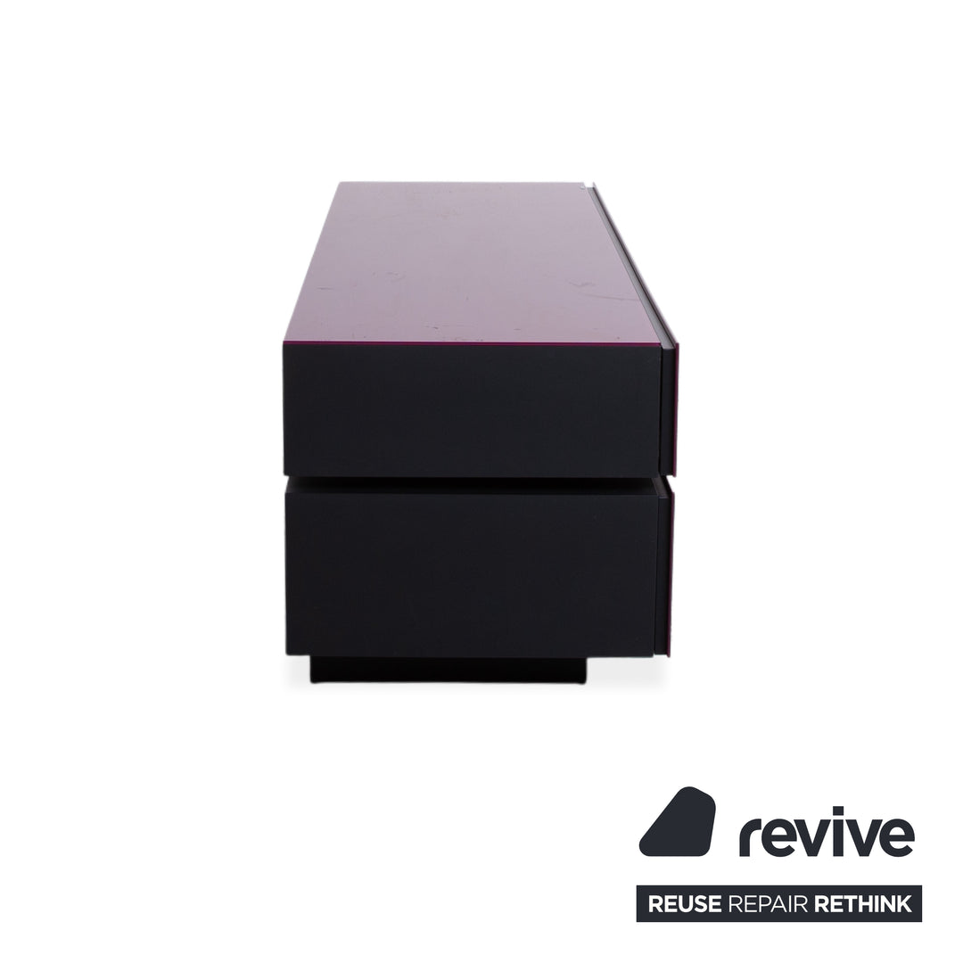 Spectral Brick Sideboard Glas Rot Schwarz Hochglanz manuelle Funktion