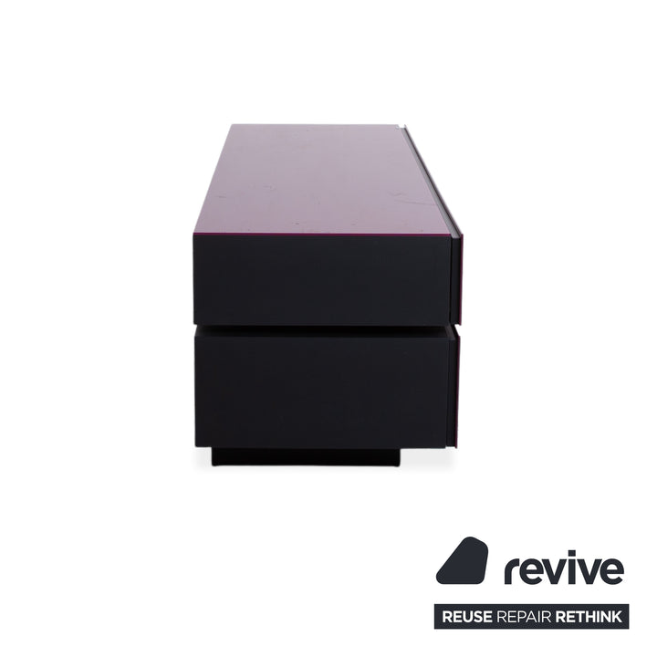 Spectral Brick Sideboard Glas Rot Schwarz Hochglanz manuelle Funktion