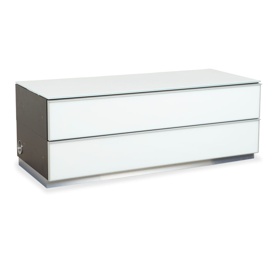 Buffet en verre Spectral Catena, panneau TV blanc