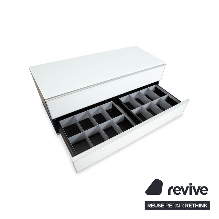 Spectral Catena Glas Sideboard Weiß Schwarz TV Board