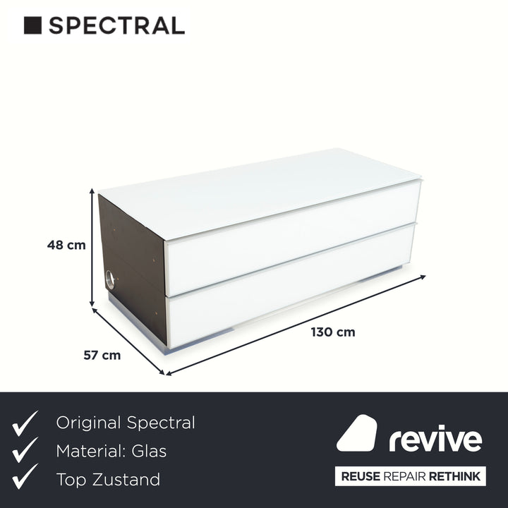 Spectral Catena Glas Sideboard Weiß Schwarz TV Board