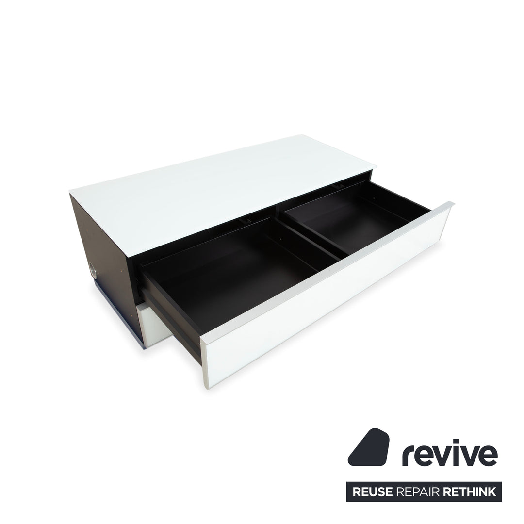 Spectral Catena Glas Sideboard Weiß Schwarz TV Board