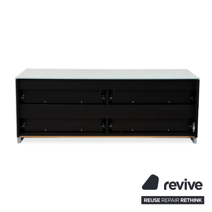 Spectral Catena Glas Sideboard Weiß Schwarz TV Board