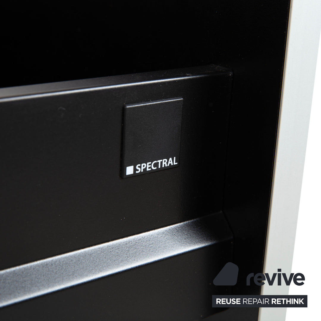 Spectral Catena Glas Sideboard Weiß Schwarz TV Board