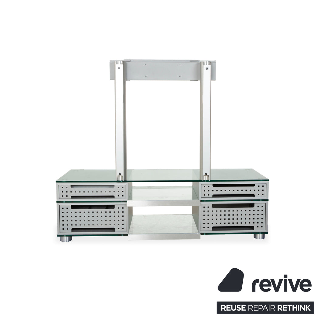 Buffet en verre Spectral CL 1552, support TV noir